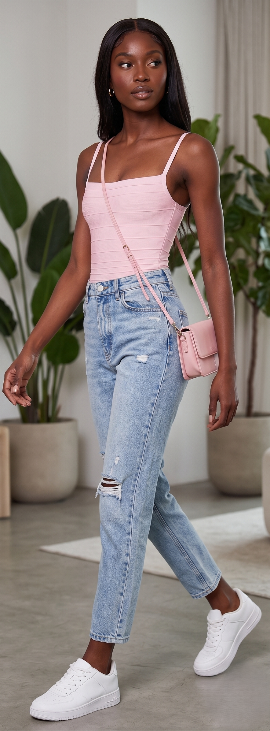Elegante top sin mangas